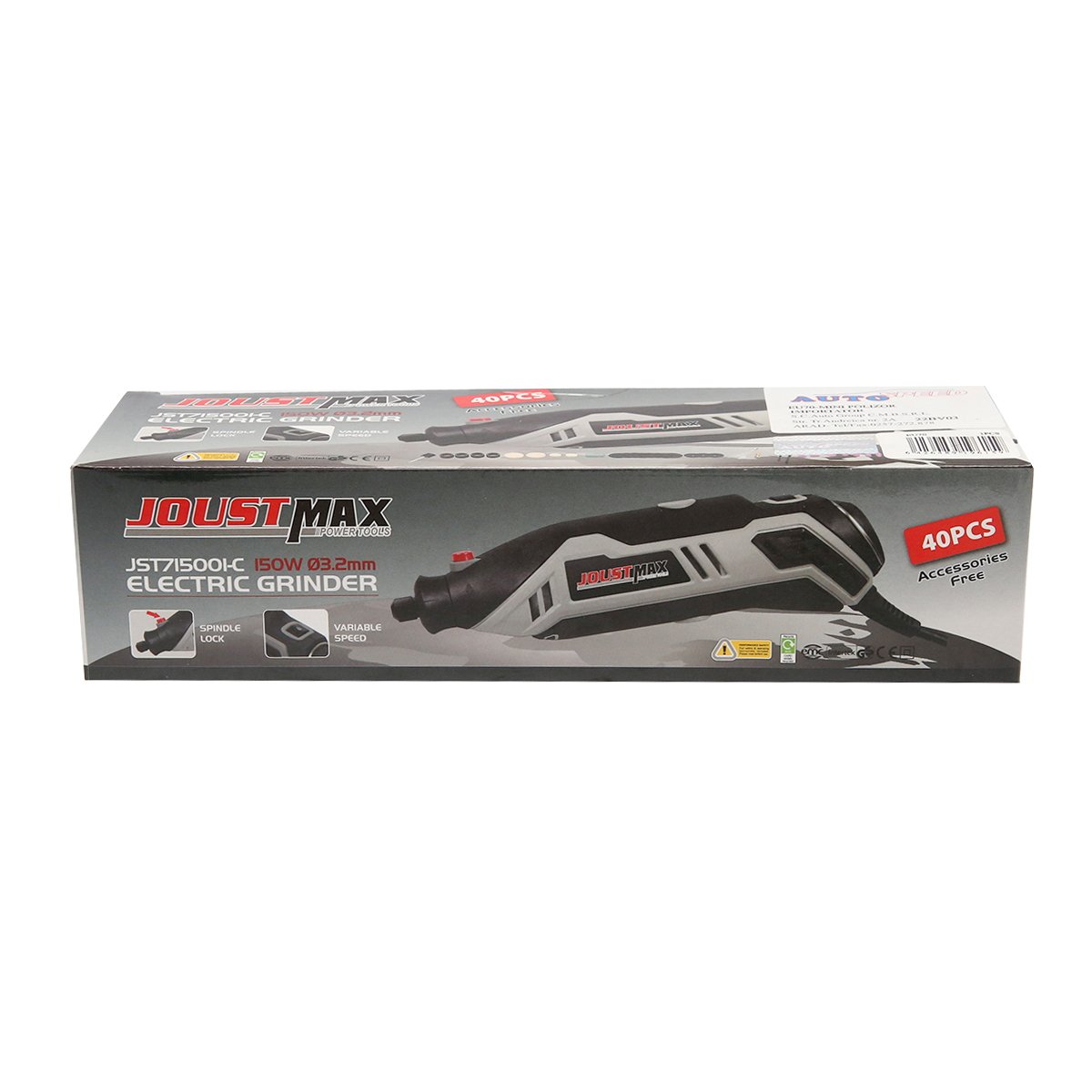 Mini polizor electric drept 150W, 220V, 32000rpm cu 40 accesorii Joustmax